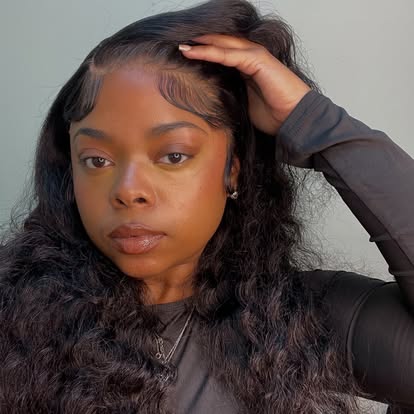 Client with a long curly hair install